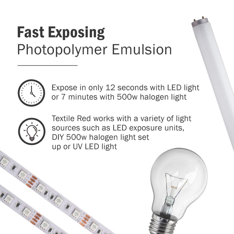 Screen Print Direct EcotexÂ® Tex-Red Screen Printing Emulsion (Pint - 16oz.) Pre-Sensitized Photo Emulsion for Silk Screens and Fabric - for Screen Printing Plastisol Inks, Pure Photopolymer Screen Printing Supplies - Image 3